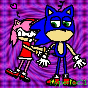 Amy Rose & Sonic - for Myrlkal by hyperfox01