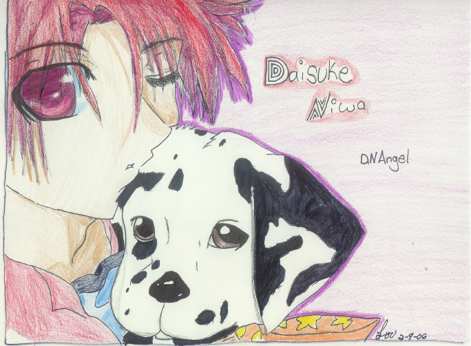 Daisuke with a puppy!! by IDontKnowAGoodUserName