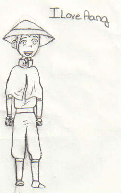 aang with his funny hat! by ILoveAang