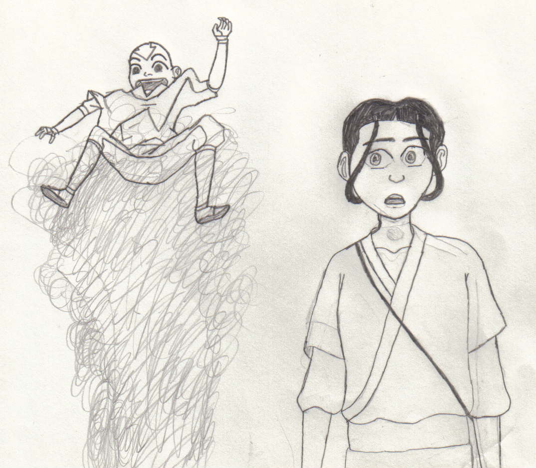aang and katara from the episode "Jet" by ILoveAang
