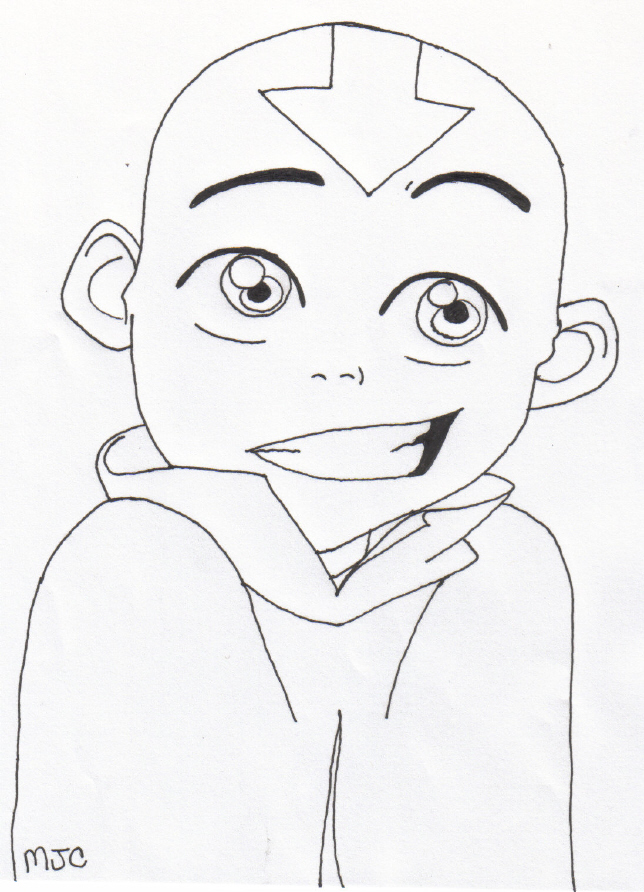 Aang with a cute look on his face! by ILoveAang