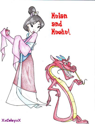 Mulan and Mushu by ILoveToDrawnkp