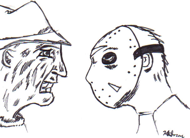 Freddy and Jason stare eachother down by ILurvSouthPark