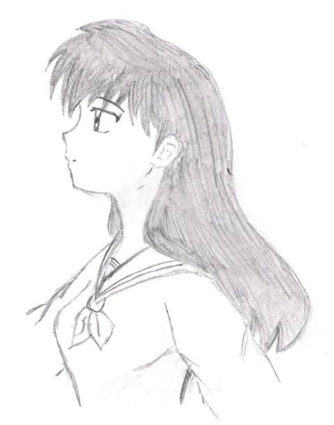 Kagome pencil sketch by INUYASHAS1LOVE