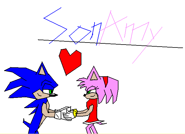 Sonic and Amy! (request from sonicpuppylover18) by I_Luv_Sonic_7