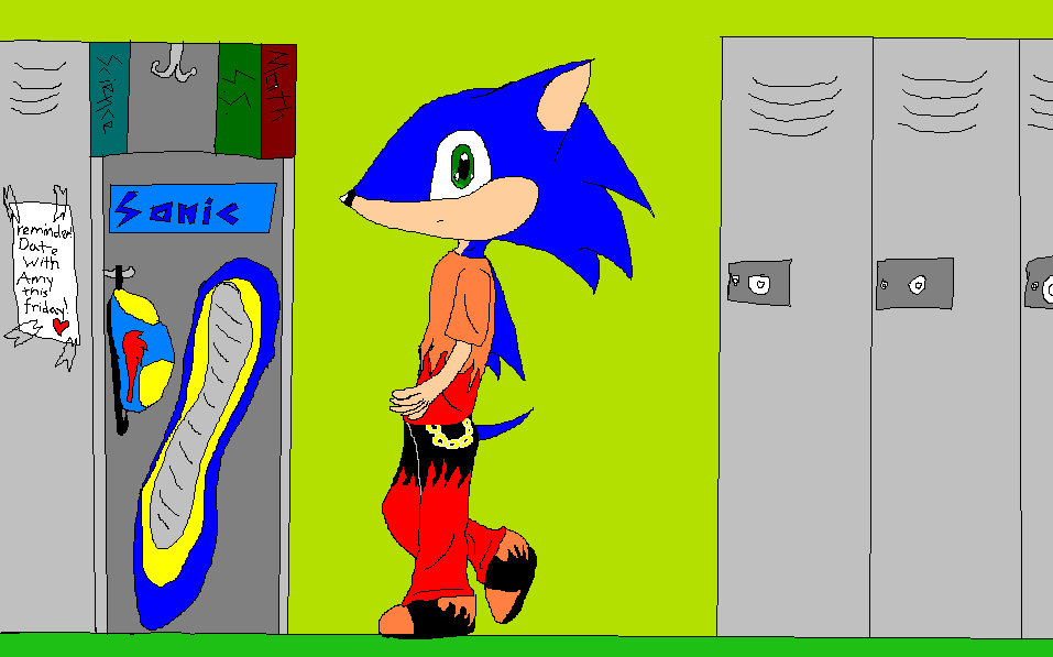 Sonic at school by I_Luv_Sonic_7