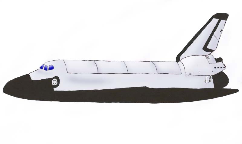Space Shuttle (colored) by I_h8_yaoi