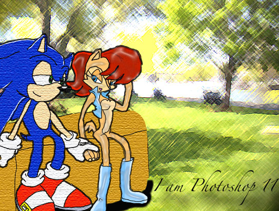 Sonic and Sally <3 by Iamphotoshop