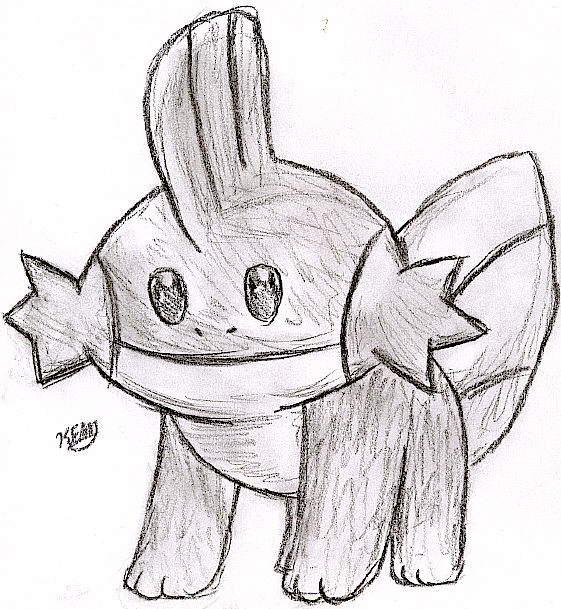 Charcoal Mudkip by IceRoseDragoness