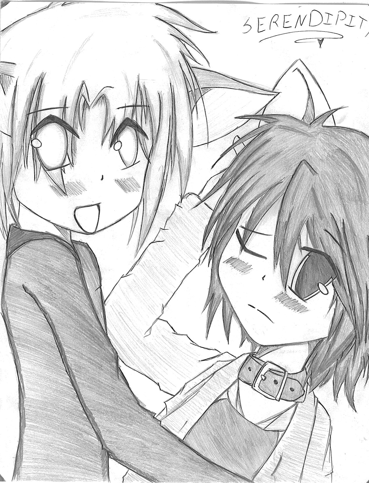 A cute couple [fanart for an internet manga] by IcyNights