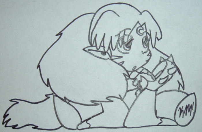 A chibi Sesshoumaru pen-sketch!  ^_^ by Icy_inu_youkai4