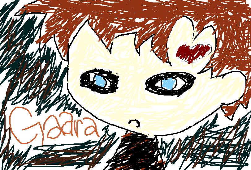 scrible coloring page: Gaara by Ila-Sweet