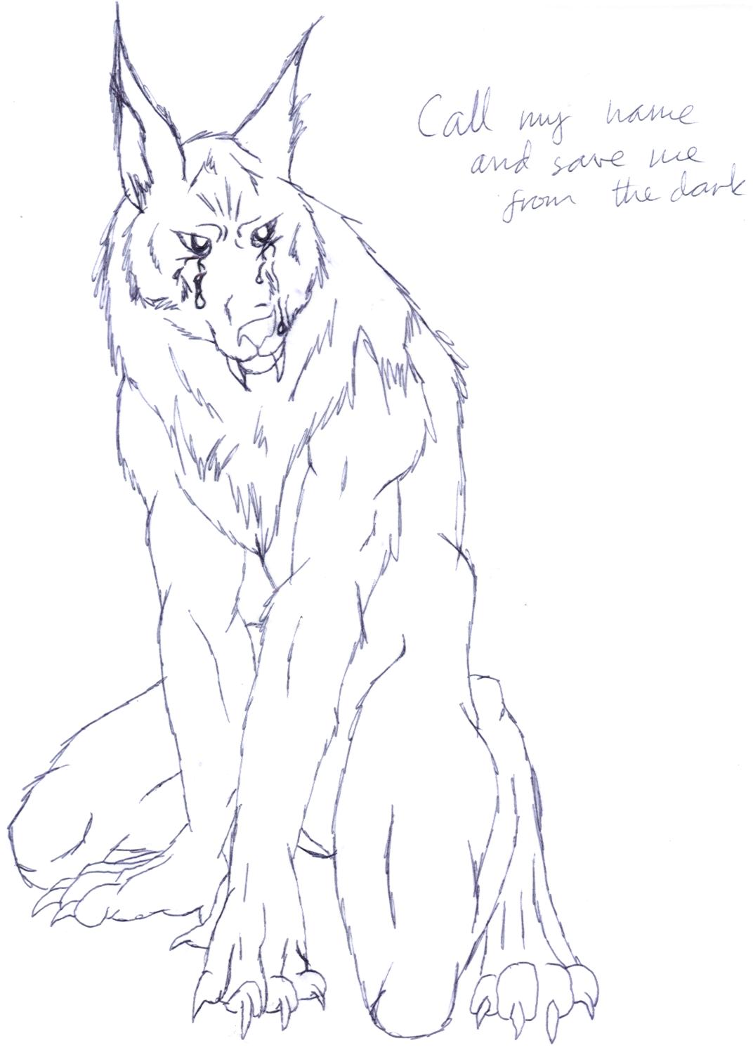 Atem werewolf FINAL! by IluvAtem