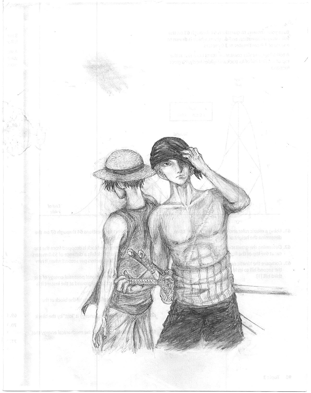 Luffy and Zoro by ImNotHere