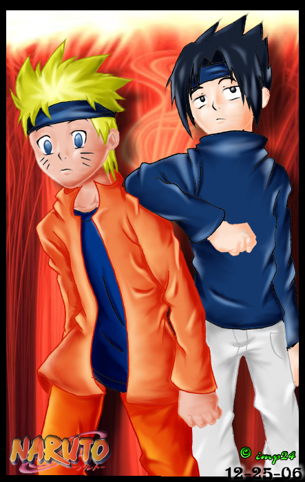 Naruto and Sasuke by Imp24
