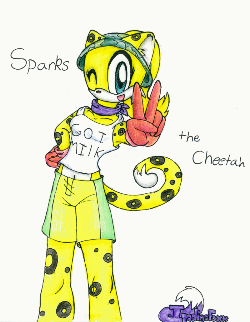Sparks the cheetah(request) by Indigo_Foxx