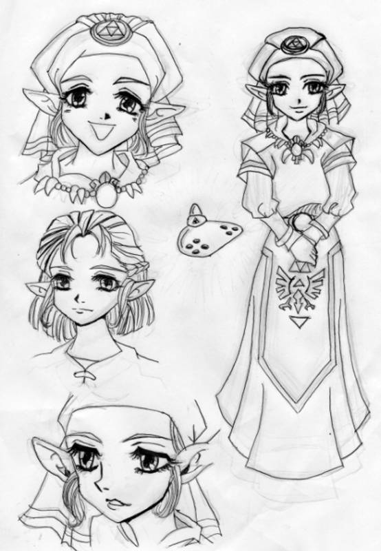 Young Zelda Inked by Ingie