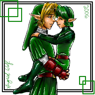 Link and Saria by Ingie