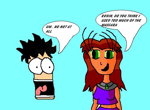 Starfire's Make-up Mistakes P1 Mascara by Innocent-Angel