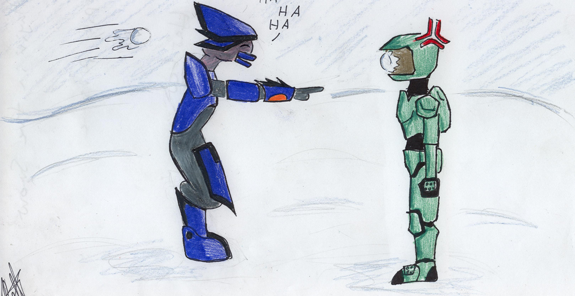 Chibi Halo Snowball Fight by InsanelyLoopyChild