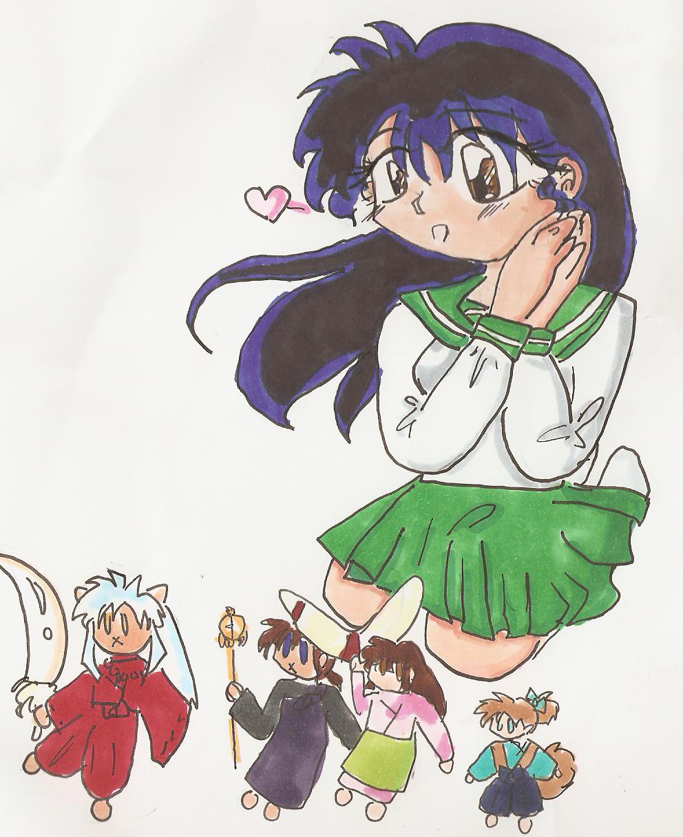 Kagome and her Friends by Inuyipyap