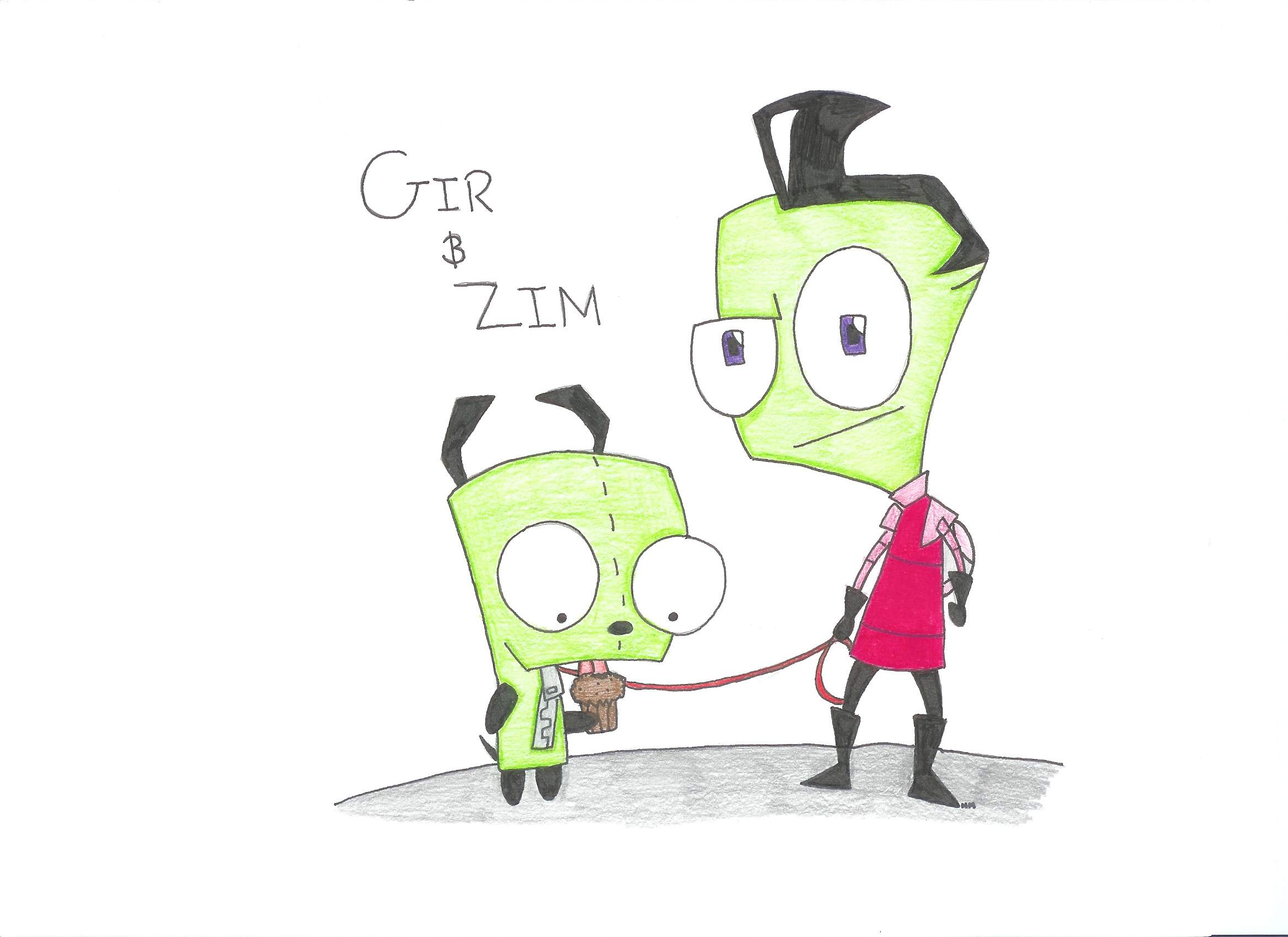 Gir and Zim by InvaderAvatarTitan13