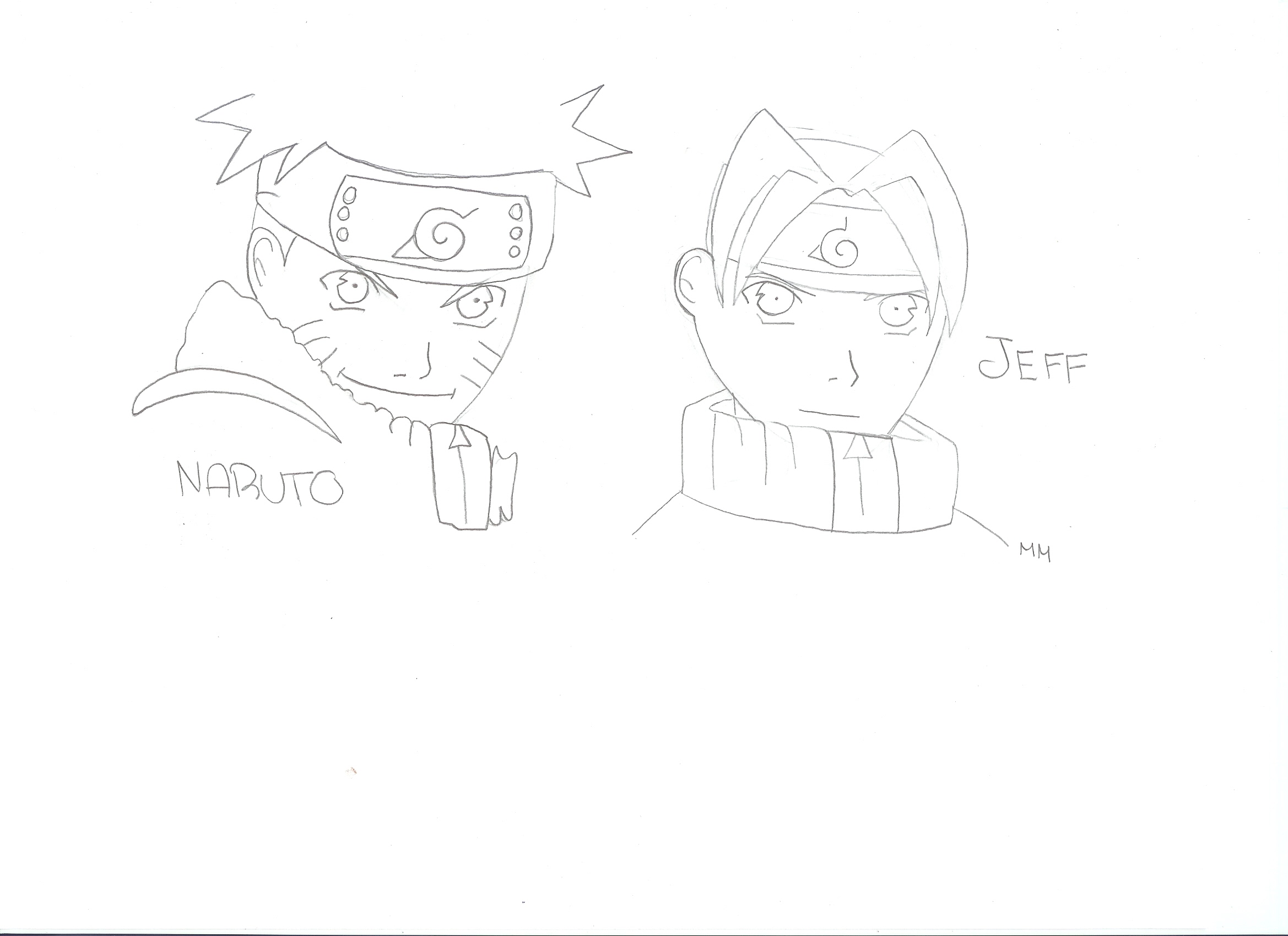 Naruto and Jeff (Requested) by InvaderAvatarTitan13