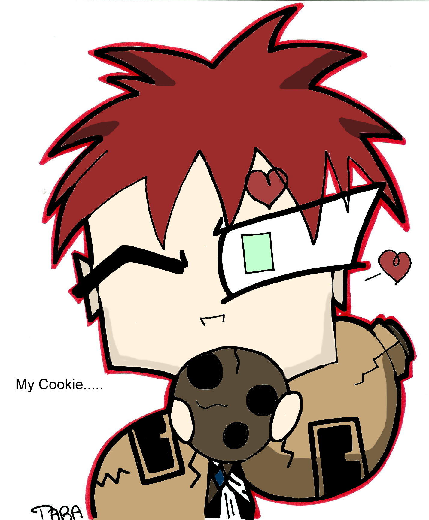 Gaara Loves Cookies by InvaderAvatarTitan13