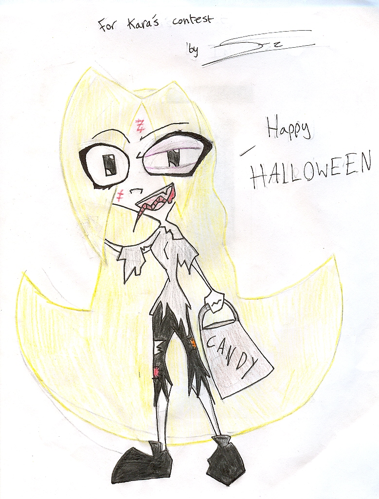 For Kara's Halloween contest by InvaderEztheGothic