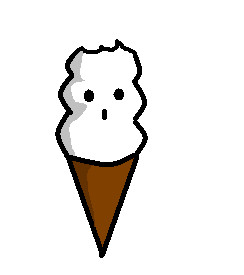Mr. IceCream Man lost his head (most of it...) by InvaderKylie