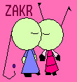 Me! In strange style. Yes, I'm kissing Zim! by InvaderKylie
