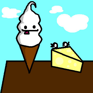 Mr. IceCream Man and Miss Cheese! (request) by InvaderKylie