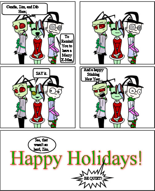 Zim Christmas Greeting, Page 2 of 2 by Invader_Candie