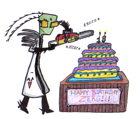 Happeh birthday Zerg! by InvdrDana