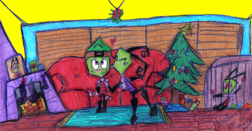 A Zim and DANA Christmas by InvdrDana