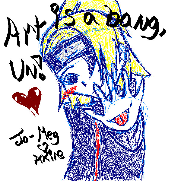 scribble* Art is a bang, un! by Irken_Akire