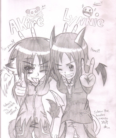 Kire-san and Lynnie-chan by Irken_Akire