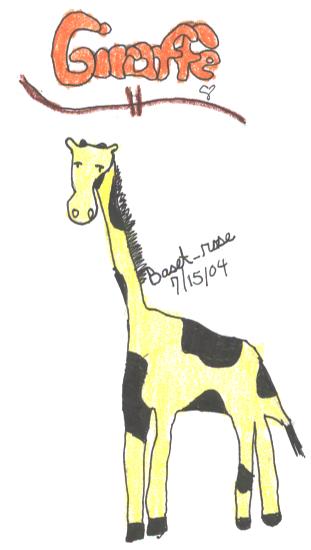 Giraffe (color) by Isis_lily_rose