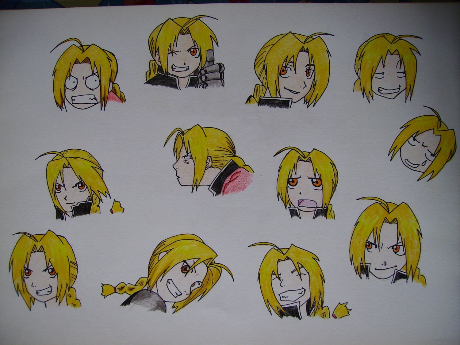Edward faces by Iskeanime16