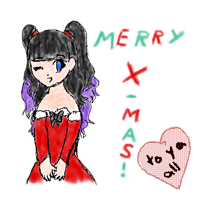 Mineko wishes Merry X-Mas by Isukaru