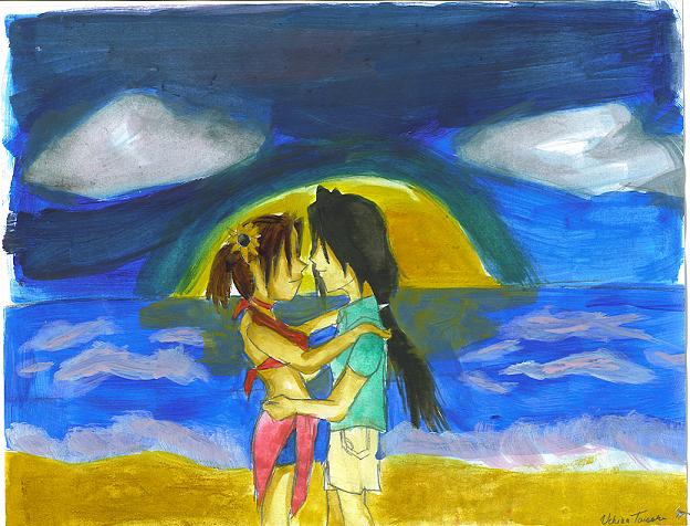 Me and Itachi by the Ocean by Itachilovesme912