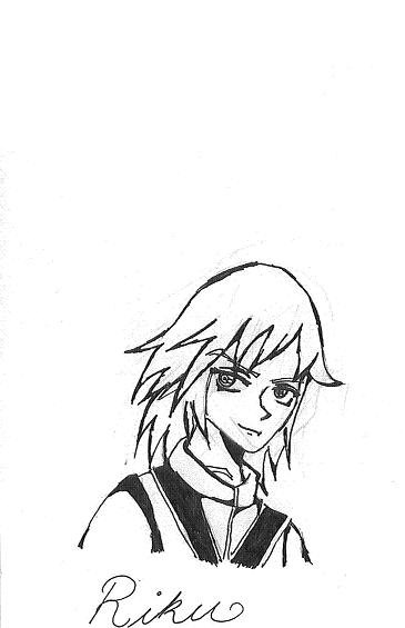 Crappy Riku Ink Sketch by Itachilovesme912
