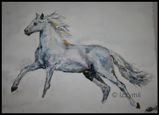 White stallion by Izzymii