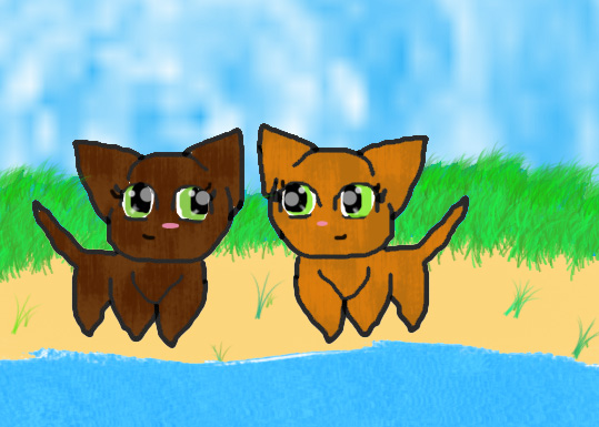 Squirrlflight and Leafpool 4 Pinkluver by iLuv2Draw25
