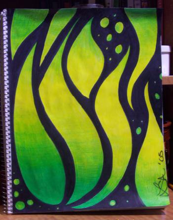 Green-Yellow Flamme by iSaBeLLe