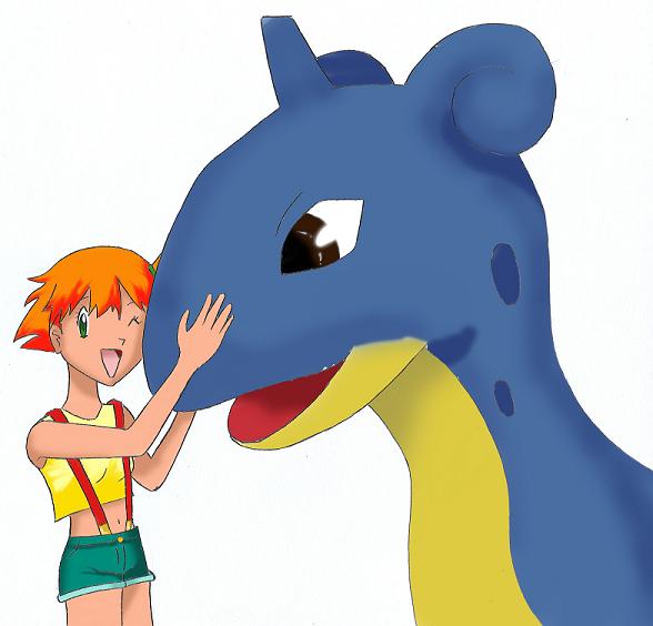 Misty and Lapras (request for meganbrat) by i_luv_jin