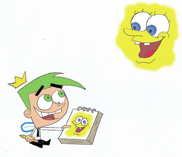Cosmo and Spongebob by i_luv_jin
