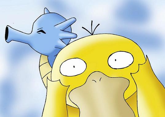 Psyduck and Horsea (request for porthos_kitten) by i_luv_jin