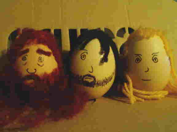 Aragorn, Gimli and Legolas Eggs by i_luv_jin