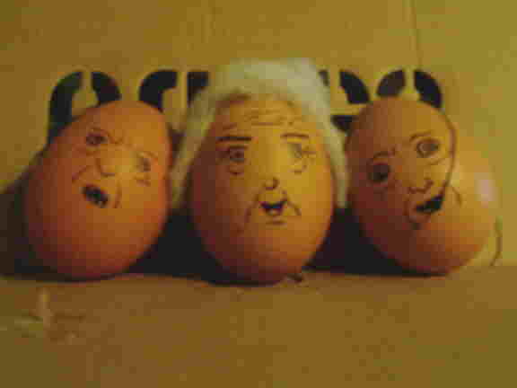 Bilbo, Gollum and Smeagol Eggs by i_luv_jin
